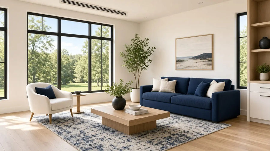 Clean modern living room
