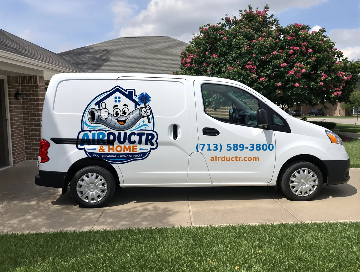 Airductr service van in a Houston driveway